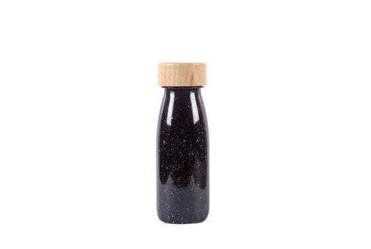 Bouteille sensorielle à paillettes - noir