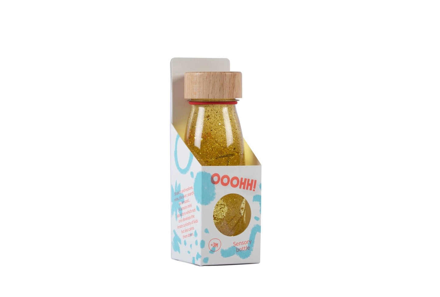 Bouteille sensorielle à paillettes - gold