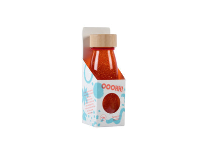 Bouteille sensorielle à paillettes - orange