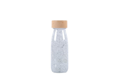 Bouteille sensorielle à paillettes - argent