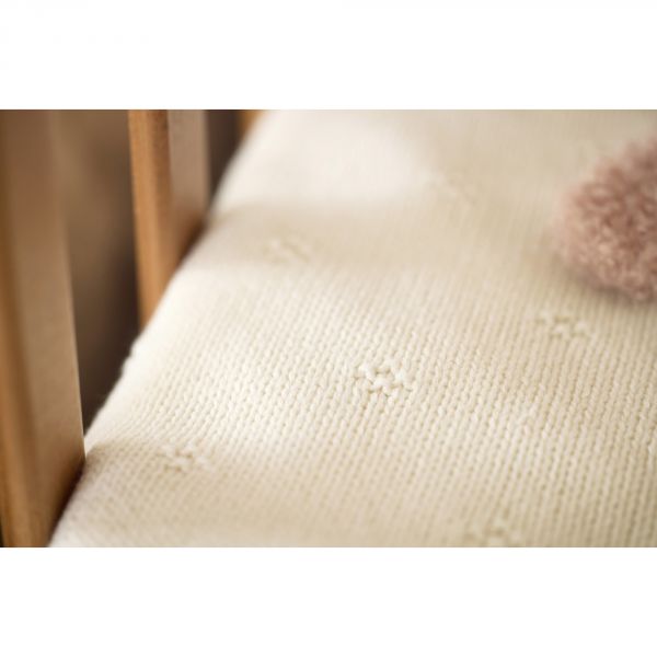 Couverture - Cosy Knit - Ivory/Velvet - 75x100