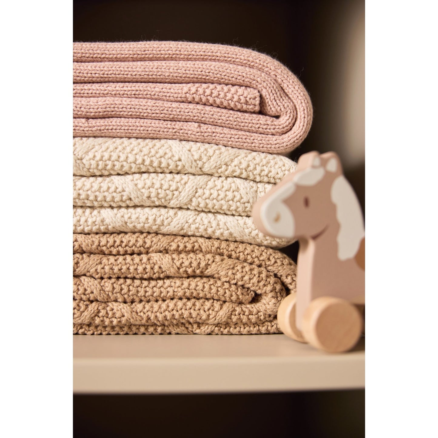 Couverture - Cosy Knit - Rose/Velvet - 75x100