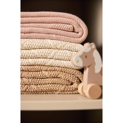 Couverture - Cosy Knit - Rose/Velvet - 75x100