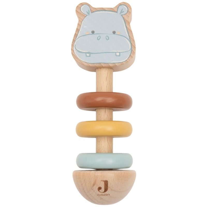 Hochet en bois - Hippo Happy