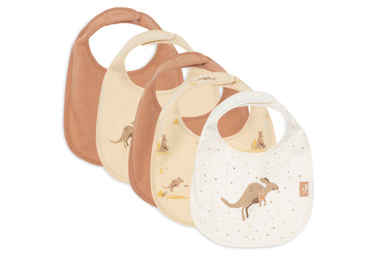     Lot de 5 bavoirs imperméables Jollein Kangaroots pour bébé