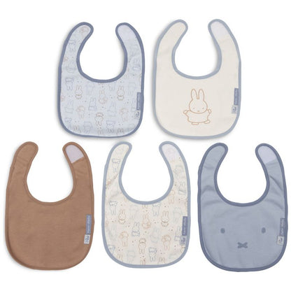 Lot de 5 bavoirs imperméables Miffy Moments Cloudy Blue