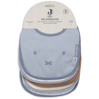 Lot de 5 bavoirs imperméables Miffy Moments Cloudy Blue