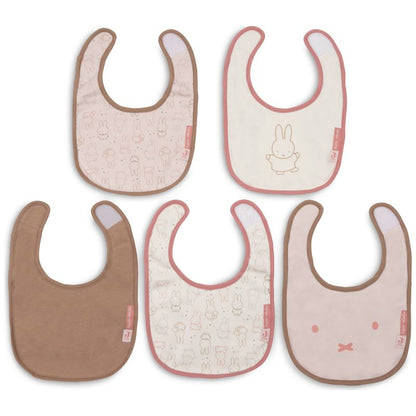 Lot de 5 bavoirs imperméables Miffy Moments Silk Rose