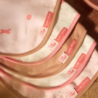 Lot de 5 bavoirs imperméables Miffy Moments Silk Rose